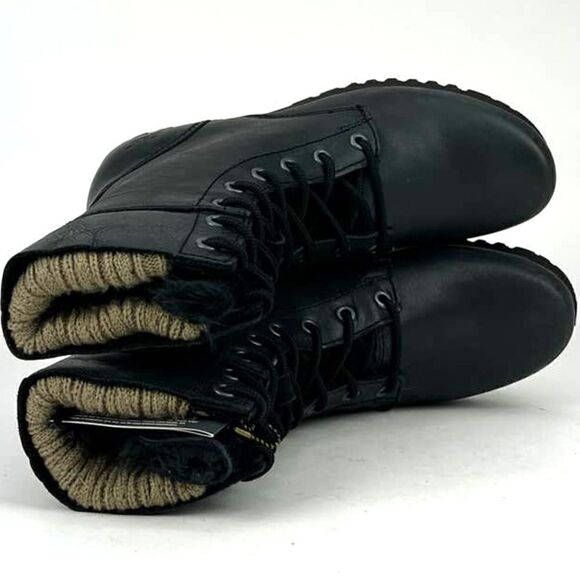 New Caterpillar CAT Women 7.5 US/EU 38.5 Winter Alexi Combat Black Ankle Boots - Picture 9 of 10